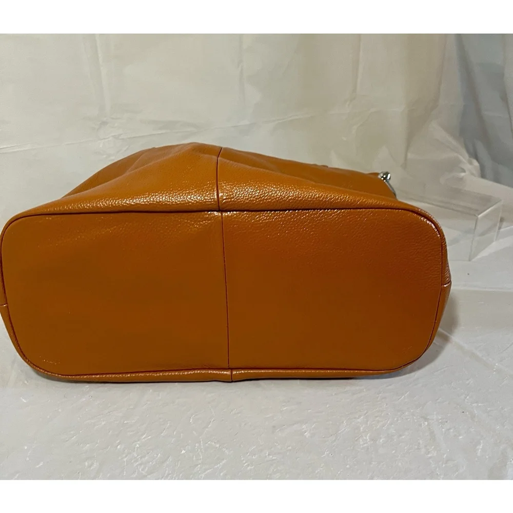 HESHE Brown Pebbled Leather Hobo Satchel Purse Tote Handbag Shoulder Bag